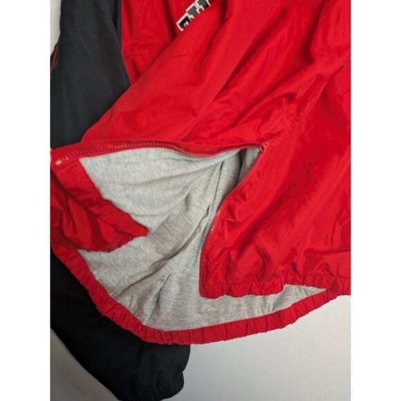 58 Sports Ohio State Buckeyes Red & Black 3XL Pull-Over Heavy Windbreaker Jacket - Picture 7 of 15
